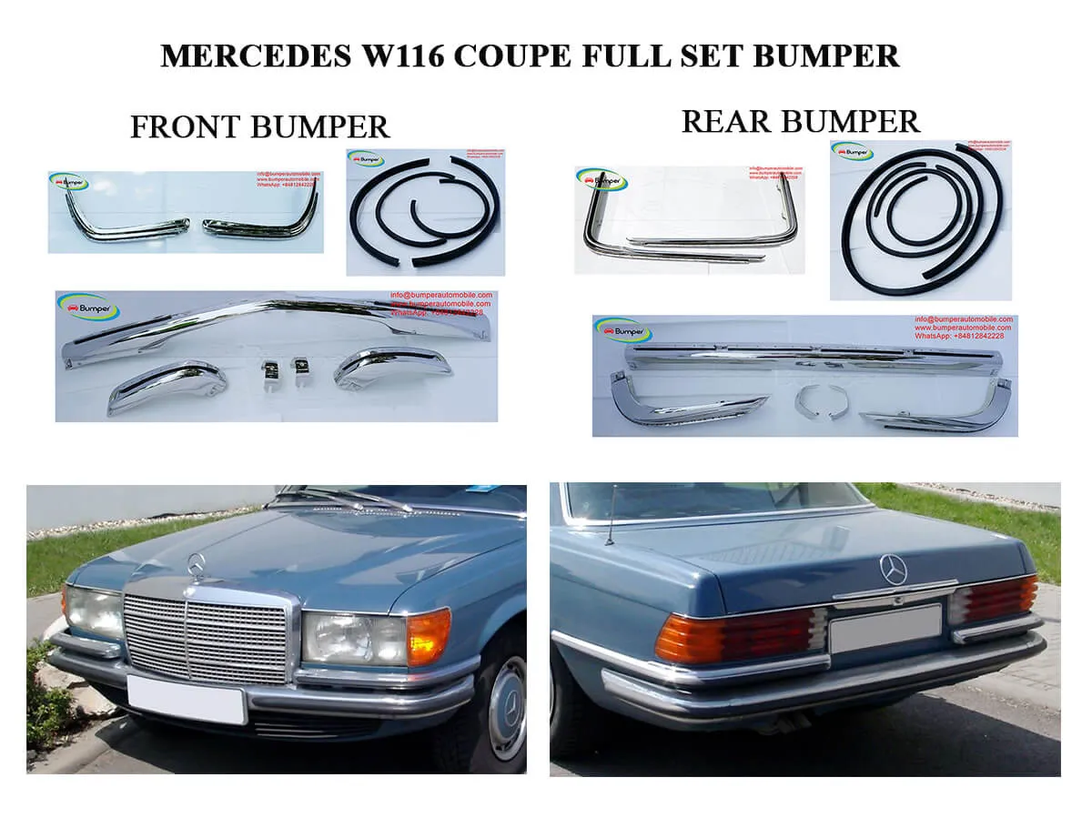 Mercedes W116 EURO Style (1972-1981) Bumpers