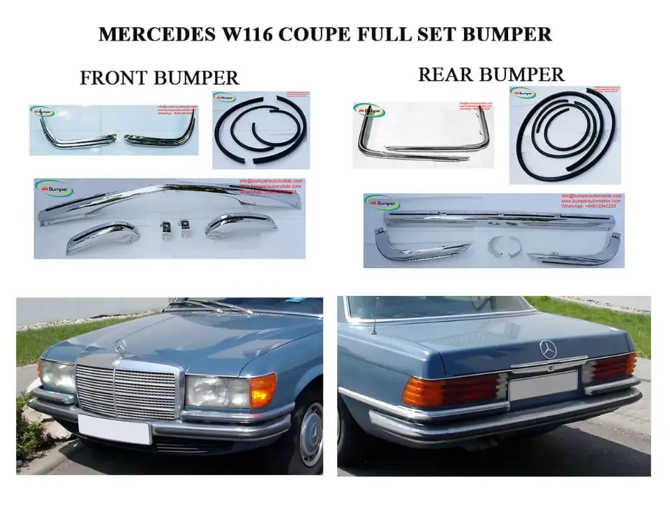 Mercedes W116 EURO Style (1972-1981) Bumpers 