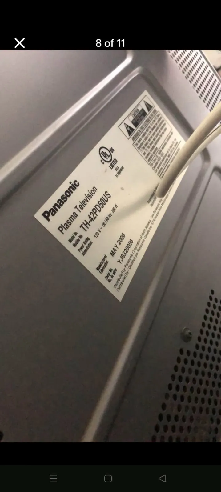 📺 Panasonic 42” TV (TH-42PD50US) – Solid Quality | Great Condition 🔥