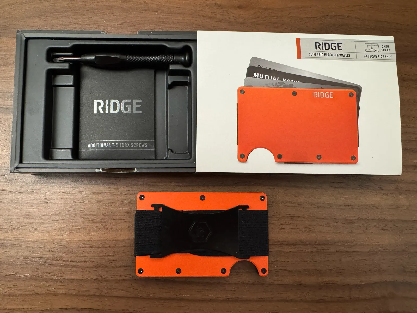 Ridge Wallet for Men - Basecamp Orange