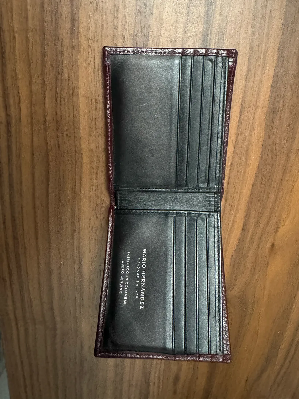 Men's Red Leather Wallet - Mario Hernandez