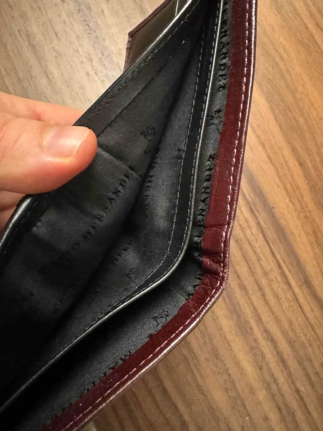 Men's Red Leather Wallet - Mario Hernandez