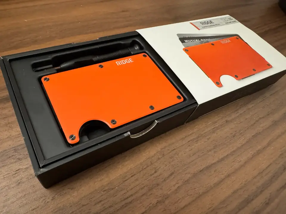 Ridge Wallet for Men - Basecamp Orange