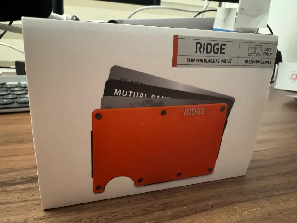 Ridge Wallet for Men - Basecamp Orange